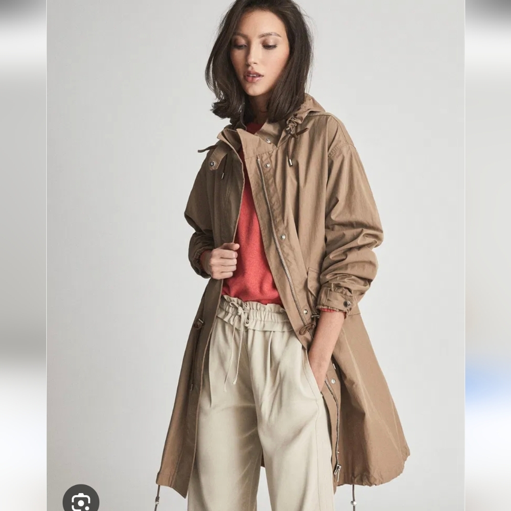 Reiss Hooded Parka With Drawstrings